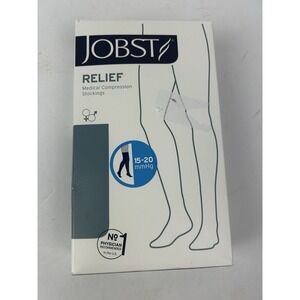 Jobst Unisex Relief Medical OT Compression Socks Thigh High Nude‎ 15-20 mmHG NEW